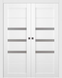 Rita Vetro Bianco Noble Double pocket doors