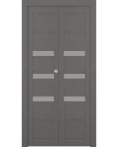 Rita Vetro Gray Matte Bi-folding doors