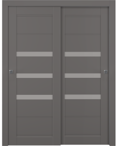 Rita Vetro Gray Matte Bypass doors