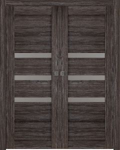 Rita Vetro Gray Oak Double pocket doors