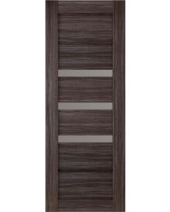 DOOR SLAB RITA VETRO GRAY OAK 36" X 80" X 1 9/16" FROSTED GLASS