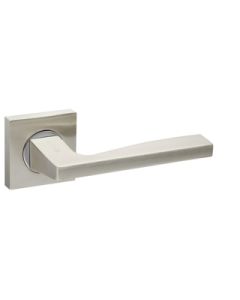 DOOR HANDLE ROCK KM SN/CP-3 SATIN NICKEL/POLISHED CHROME