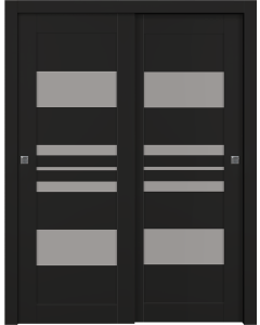 Romi Vetro Black Matte Bypass doors