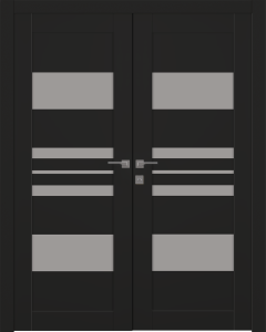 Romi Vetro Black Matte Double doors