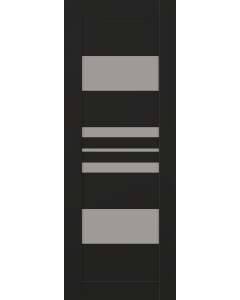 DOOR SLAB ROMI VETRO BLACK MATTE 18" X 84" X 1 3/4" FROSTED GLASS