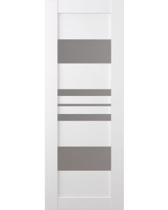 DOOR SLAB ROMI VETRO BIANCO NOBLE 32" X 80" X 1 9/16" FROSTED GLASS