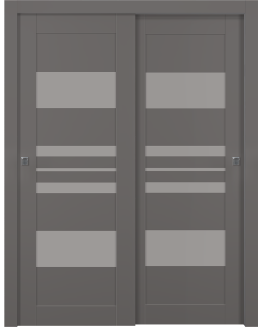 Romi Vetro Gray Matte Bypass doors