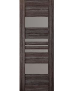 DOOR SLAB ROMI VETRO GRAY OAK 30" X 84" X 1 9/16" FROSTED GLASS