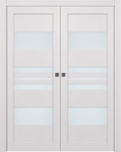Romi Vetro Bianco Noble Double pocket doors