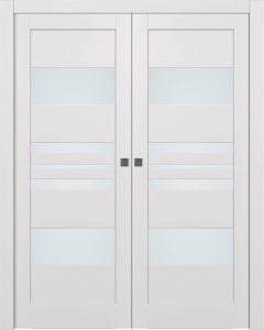 Romi Vetro Snow White Double pocket doors