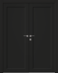 Shaker 1 Panel Black Matte Double doors