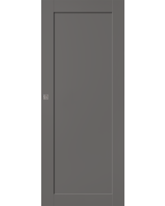Shaker 1 Panel Gray Matte Pocket doors