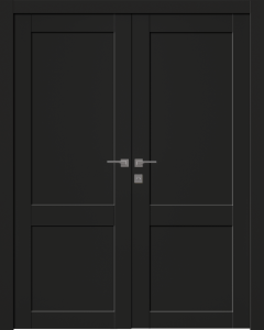 Shaker 2 Panel Black Matte Double doors