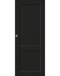Shaker 2 Panel Black Matte Hidden barn