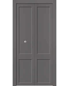 Shaker 2 Panel Gray Matte Bi-folding doors