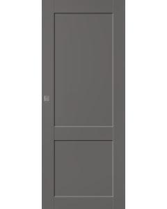 Shaker 2 Panel Gray Matte Pocket doors