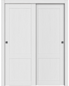 Shaker 2 Panel Bianco Noble Bypass doors