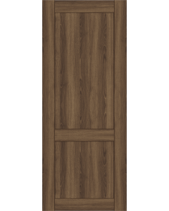 DOOR SLAB SHAKER 2 PANEL PECAN NUTWOOD 30" X 92 1/2" X 1 3/4"