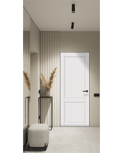 Shaker 2 Panel Snow White Frameless