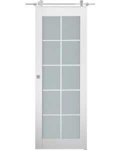 Smart Pro 10 Lite Vetro Polar White Barn doors