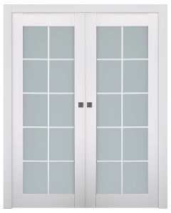 Smart Pro 10 Lite Vetro Polar White Double pocket doors