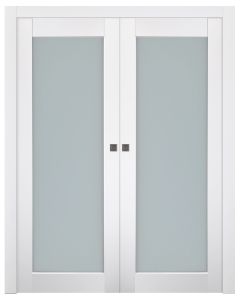 Smart Pro 207 Vetro Polar White Double pocket doors