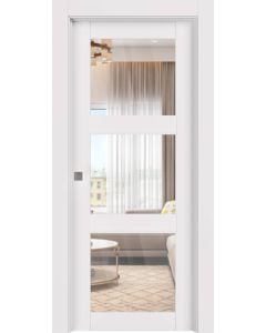 Smart Pro 3 Lite Clear Vetro Polar White Pocket doors
