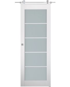 Smart Pro 5 Lite Vetro Polar White Barn doors