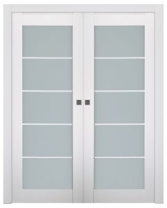 Smart Pro 5 Lite Vetro Polar White Double pocket doors
