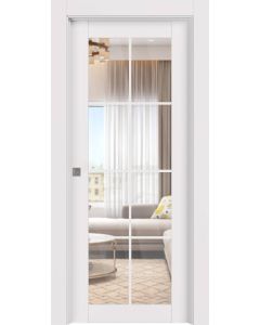 Smart Pro 8 Lite Clear Vetro Polar White Pocket doors