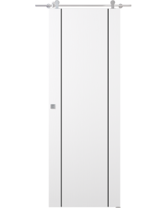 Smart Pro 2U Black Polar White Barn doors