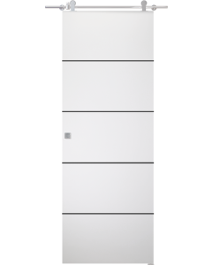 Smart Pro 4H Black Polar White Barn doors