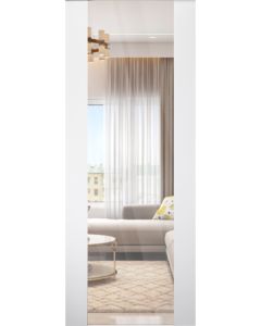 DOOR SLAB SMART PRO H3G CLEAR VETRO POLAR WHITE 18" X 96" X 1 3/4" TEMPERED CLEAR GLASS