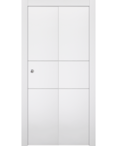 Smart Pro 2H Polar White Bi-folding doors