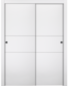 Smart Pro 2H Polar White Bypass doors