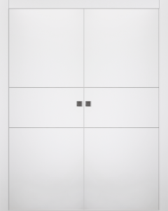 Smart Pro 2H Polar White Double pocket doors