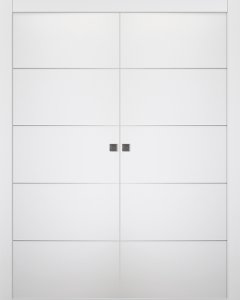 Smart Pro 4H Polar White Double pocket doors