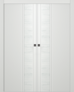 Twinwood 1 Polar White Double pocket doors