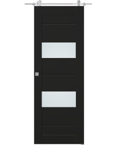 Vita Vetro Black Matte Barn doors