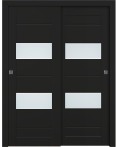 Vita Vetro Black Matte Bypass doors