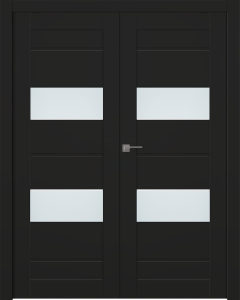 Vita Vetro Black Matte Double doors