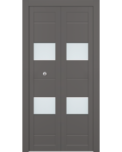 Vita Vetro Gray Matte Bi-folding doors