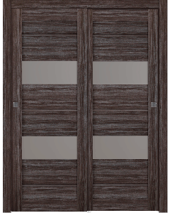 Vita Vetro Gray Oak Bypass doors