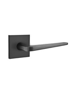 EMTEK ATHENA LEVER WITH SQUARE ROSETTE PASSAGE RH FLAT BLACK (US19) 5110