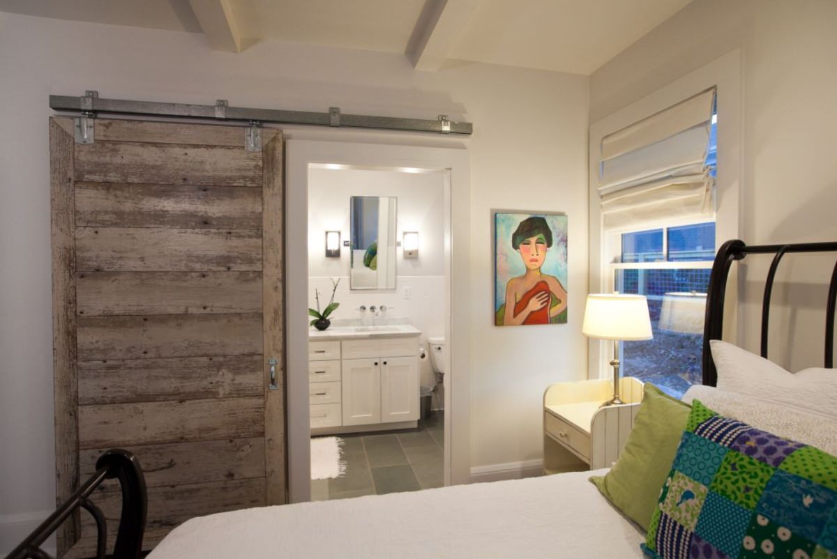 Sliding Barn Doors in Bedroom 
