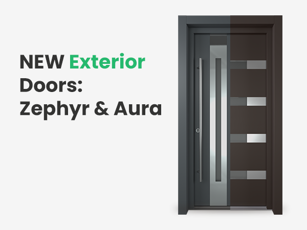 Aura & Zephyr: new energy-saving weatherproof doors for house