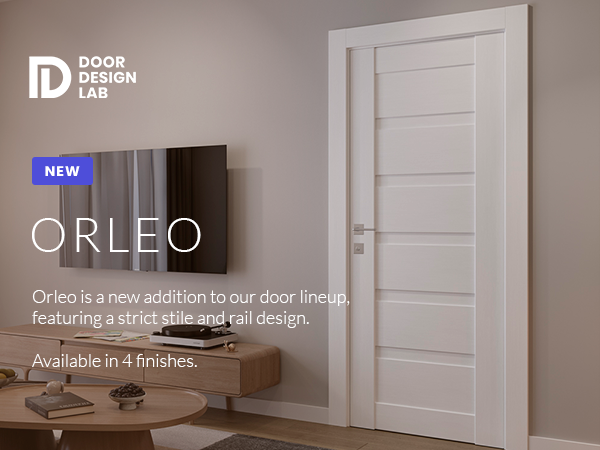 New stile and rail interior door: Orleo in 4 shades of PP