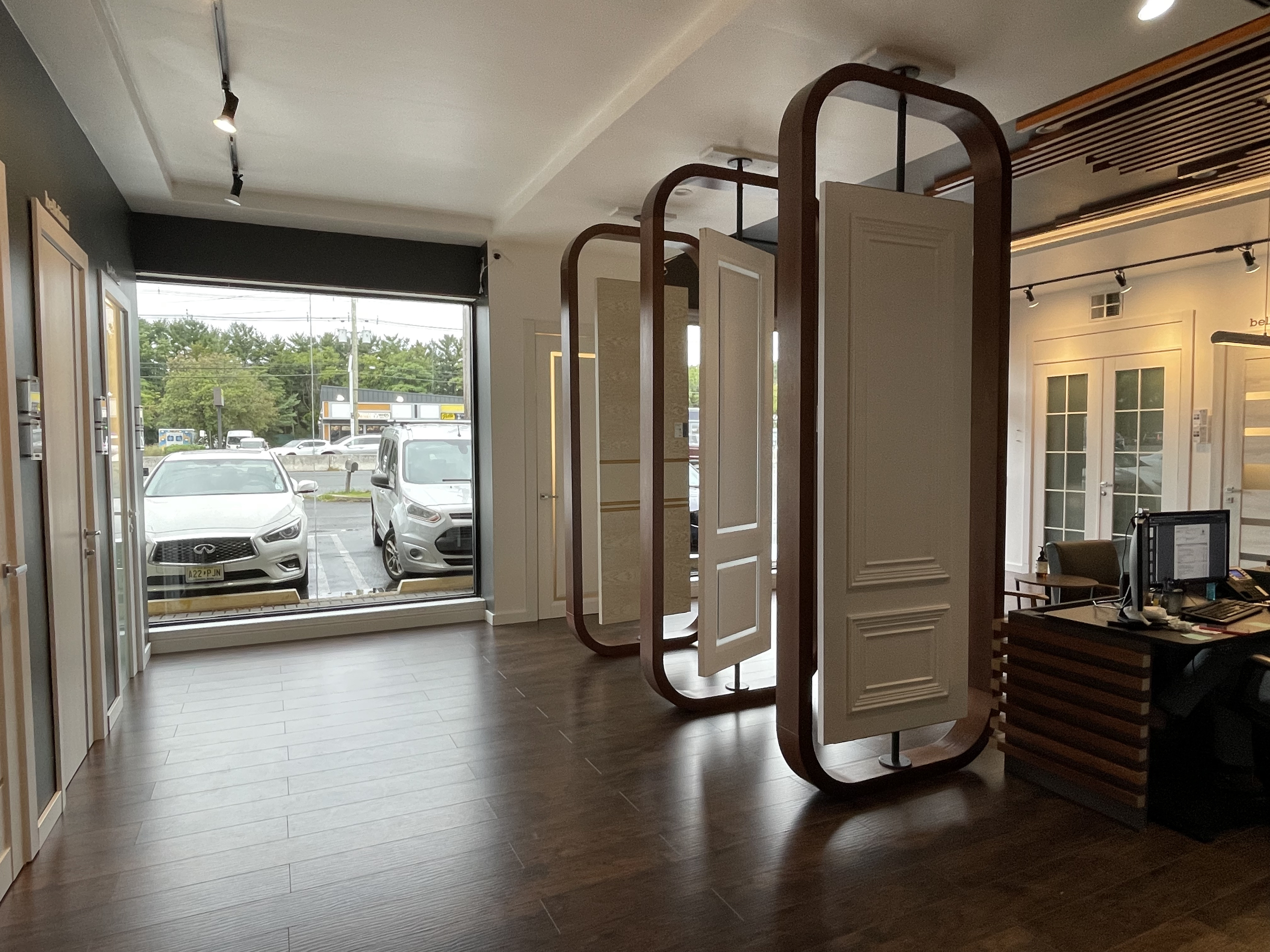Seating area of the Paramus showroom